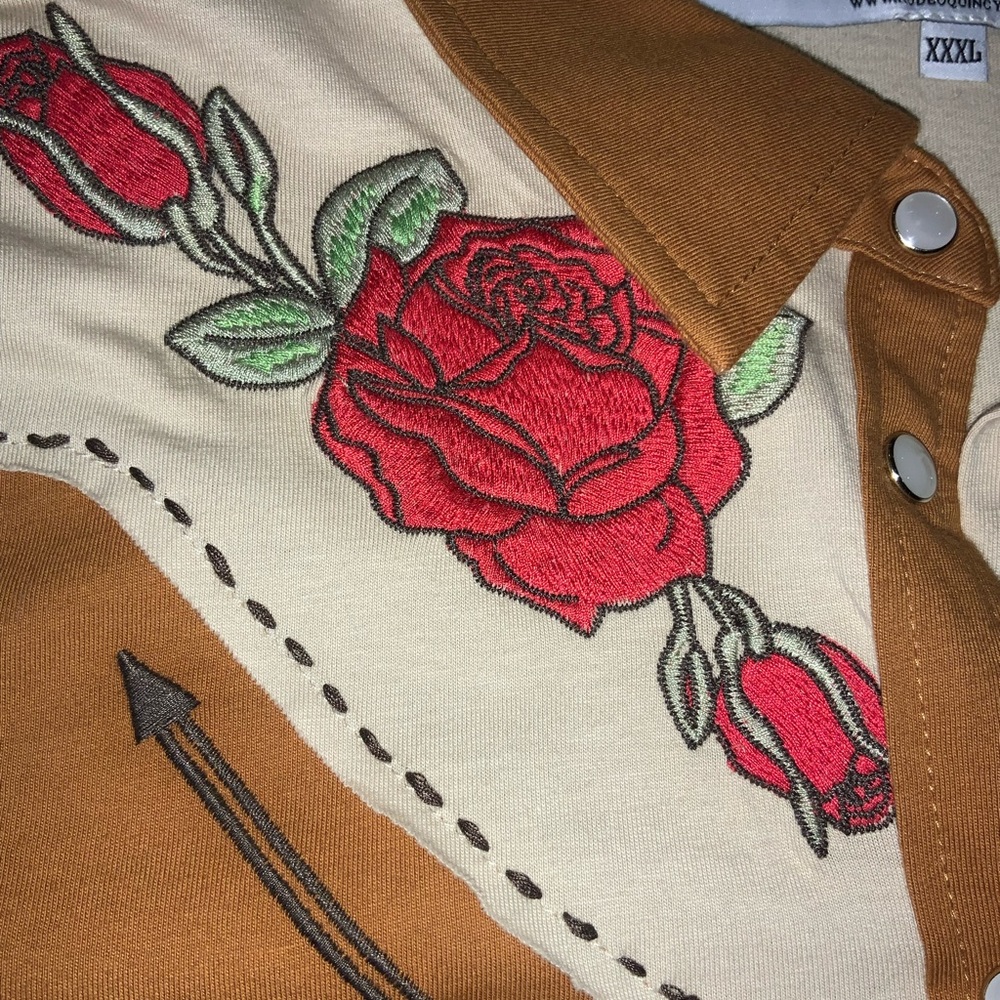 Rodeo QuincyWestern Shirt with Rose Embroidery - Picture 8 of 8